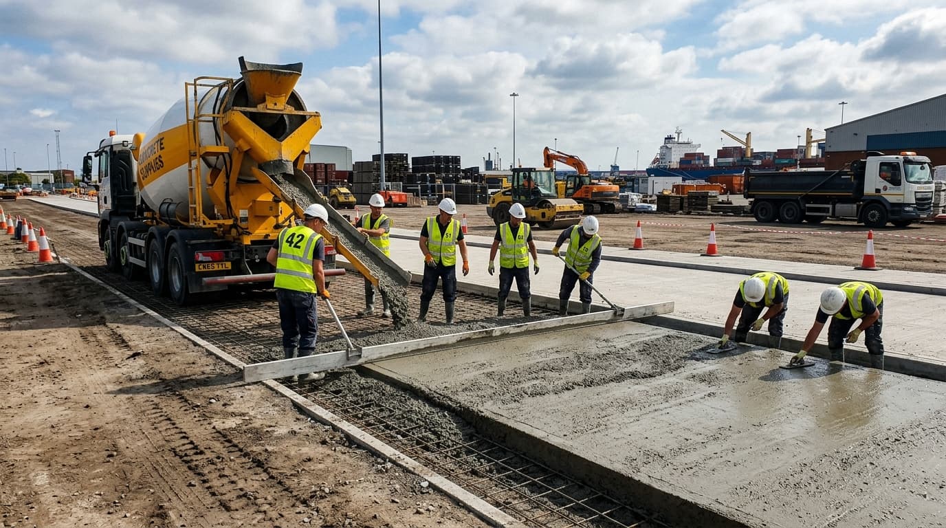 Heavy-Duty Concrete Rigid Pavement & Drainage
