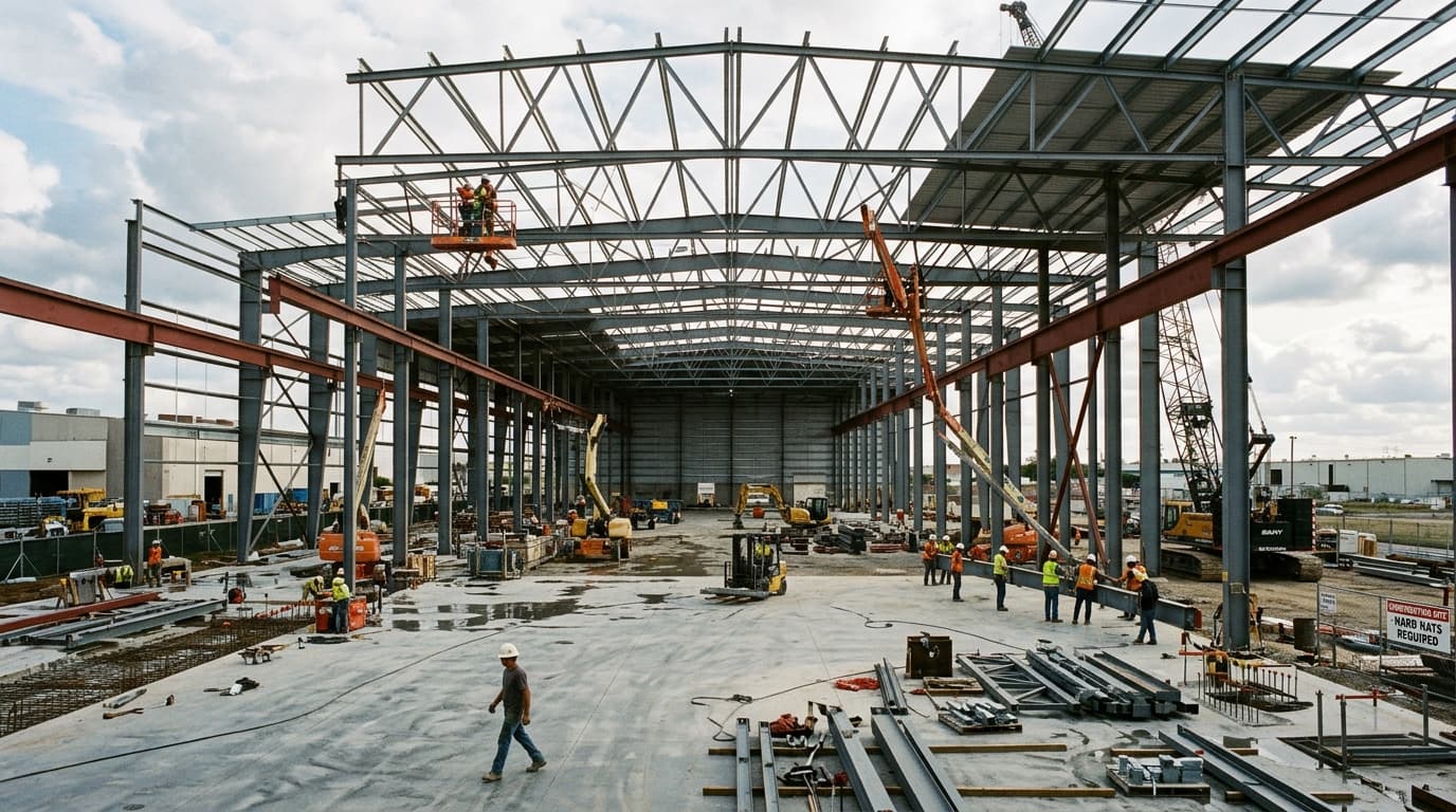Pre-Engineered Industrial Warehouse & Foundation